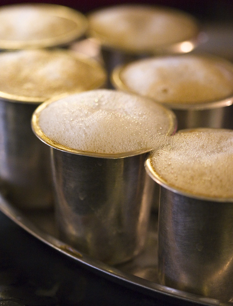 Cup of coffee on a cafe table